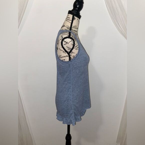 Banana Republic NWT Blue Ruffle Tank Top - Picture 2 of 8